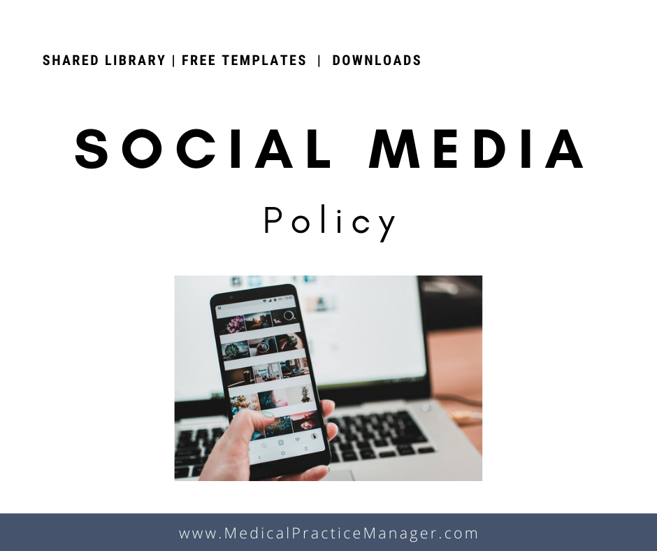 social media policy for employees of medical practices